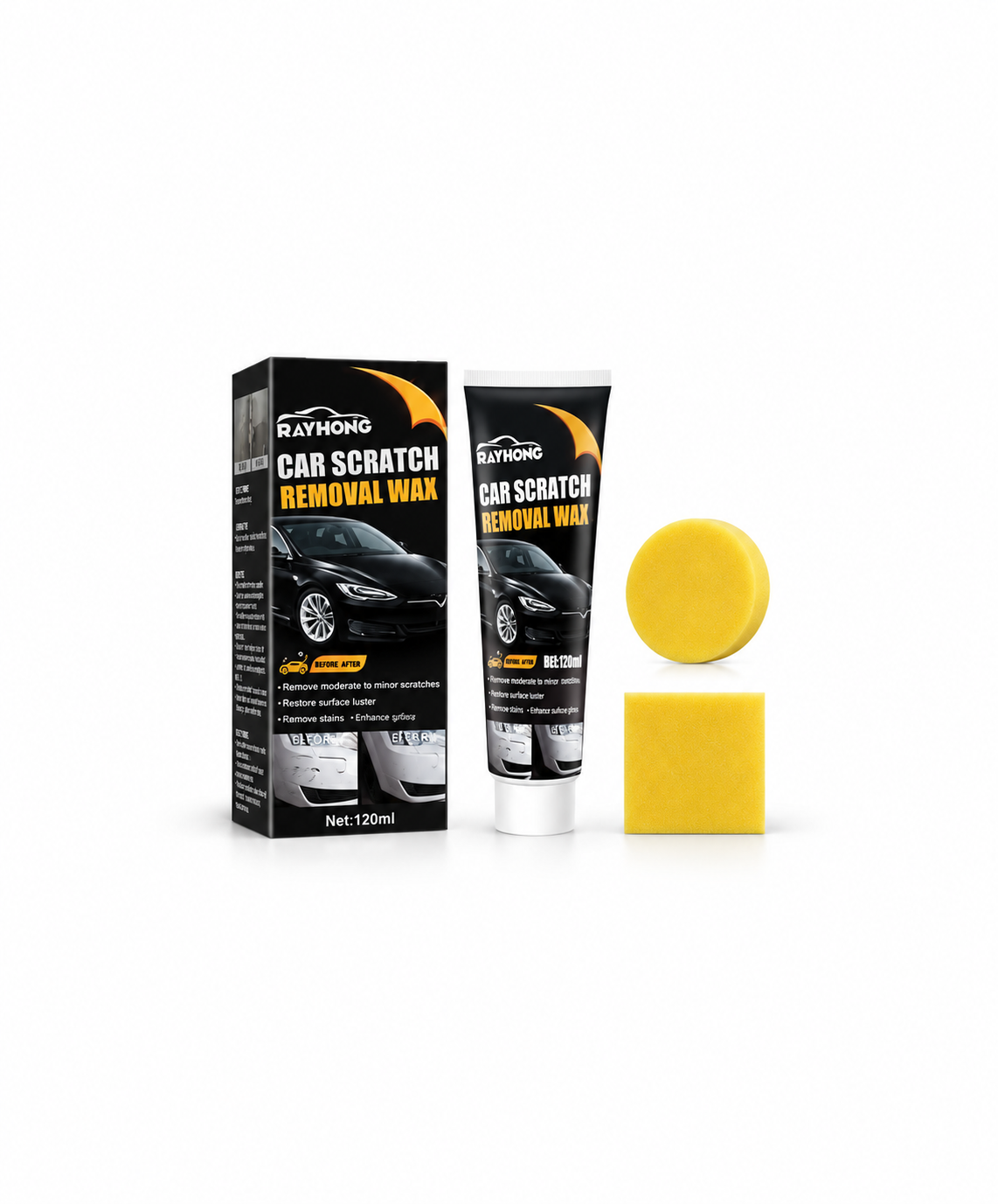 Car Scratch Removal Wax Pack of 2 on white background